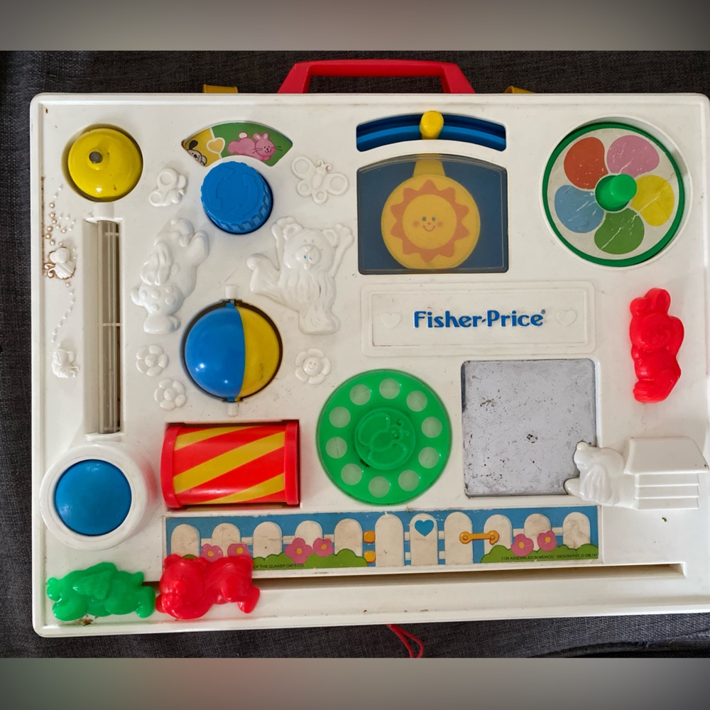 Vintage 1980 1990 Fisher-Price Multicolor Activity Board for Kids